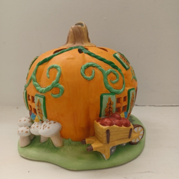 Partylite Halloween Pumpkin Harvest Tealight House Decorative Candle Holder - Picture 6 of 14